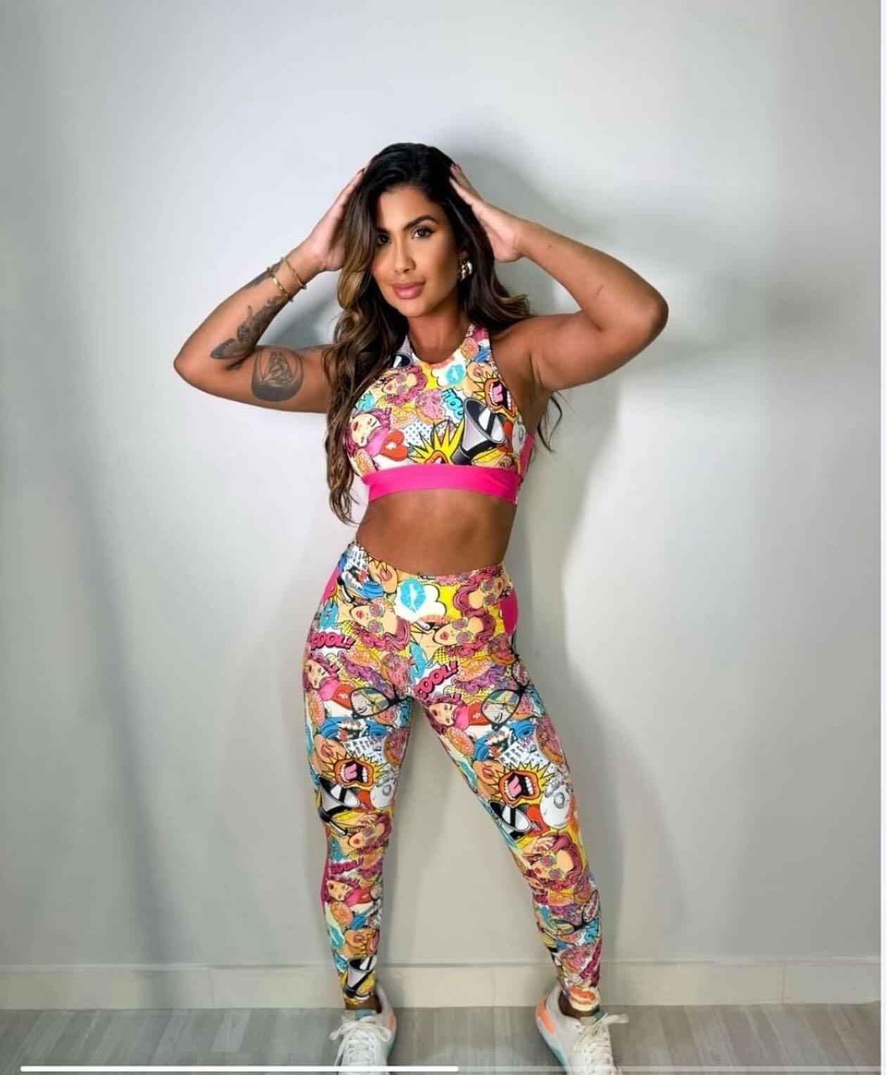 Conjunto Pop Art Colorido + Legging